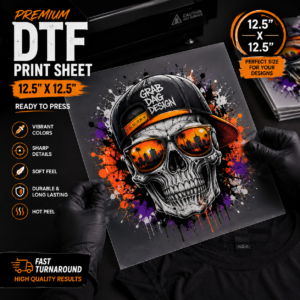 DTF Prints By Sheet 12.5" x 12.5" Premium Transfers